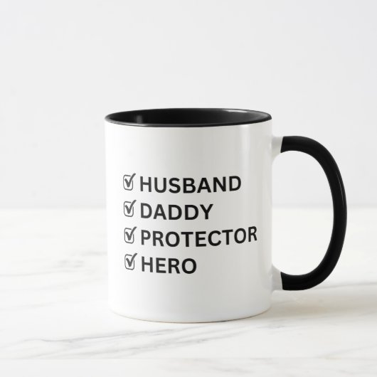 Mug Mari Daddy Protector Hero Fête des pères Cadeau (Droite)