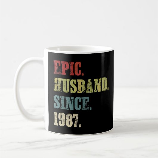 Mug Mari épopé depuis 1987 35e anniversaire de Mariage (Gauche)