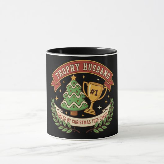Mug Mari époux trophée drôle alimenté par gâteau de sa (Centre)
