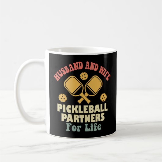 Mug Mari Et Femme Partenaires De Pickleball Pour La Vi (Gauche)