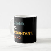 Mug Mari Papa Comptable Légende Drôle Comptabilité (Devant gauche)
