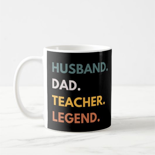Mug Mari papa enseignant légende Funny Professeurs (Gauche)