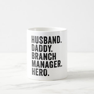 Mug Mari. Papa. Gestionnaire de succursale. Hero.