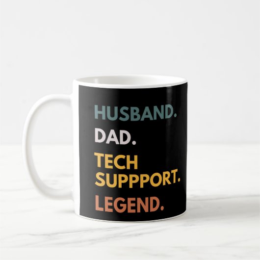 Mug Mari Papa Légende de l'Assistance Technique Drôle (Gauche)