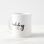 Mug Mari personnalisé, Année de création ici, personna (Devant gauche)