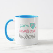 Mug Mari rose bleu de travail d'amour - thé de café (Gauche)