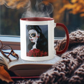 Mug Maria Crâne sucre Roses rouges
