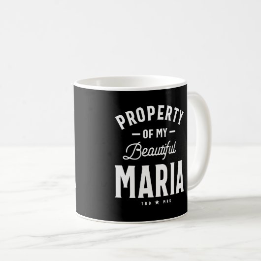 Mug Maria Nom personnalisé Anniversaire Cadeau (Devant droit)