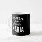Mug Maria Nom personnalisé Anniversaire Cadeau (Devant gauche)