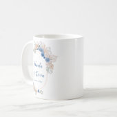 Mug Mariage à l'herbe de Pampas Bleu Boho (Devant gauche)