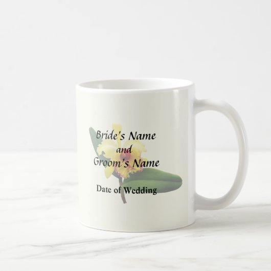 Mug Mariage à orchidées rose (Droite)