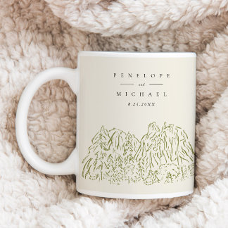 Mug Mariage à Yosemite National Park dessiné à la lign