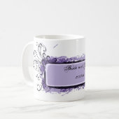 Mug Mariage Abstrait violet (Devant gauche)