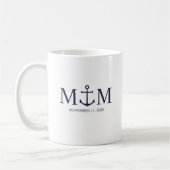 Mug Mariage Ancre bleu marine (Gauche)