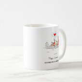 Mug Mariage Anniversaire Marié Couple Heart Canoe (Devant droit)