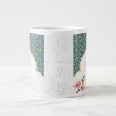 Mug Mariage Arabesque Élégant | Sarcelle Profond e (Devant)