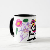 Mug Mariage aux flamants roses (Devant gauche)