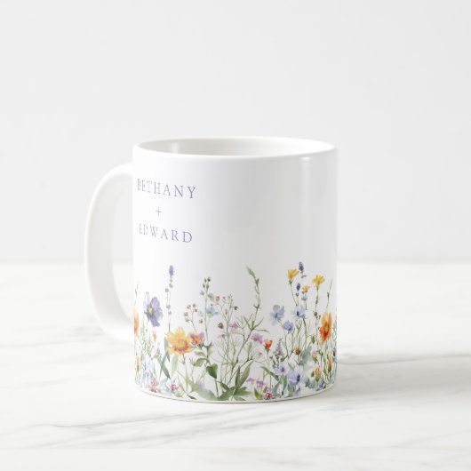 Mug Mariage aux fleurs sauvages (Devant gauche)