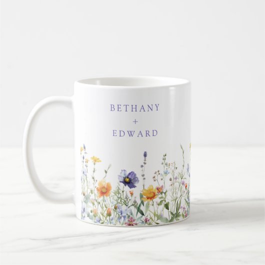 Mug Mariage aux fleurs sauvages (Gauche)
