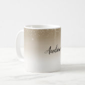Mug Mariage Blanc Doré Pailleté (Devant gauche)