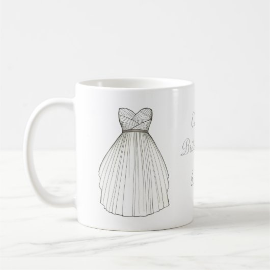 Mug Mariage blanc robe Gown mariée Fête des mariées Mu (Gauche)