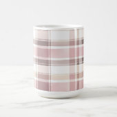 Mug Mariage Blush Rose Crème Brun Rayures (Centre)