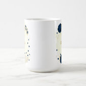 Mug mariage botanique fleurs navy & blanc or (Centre)
