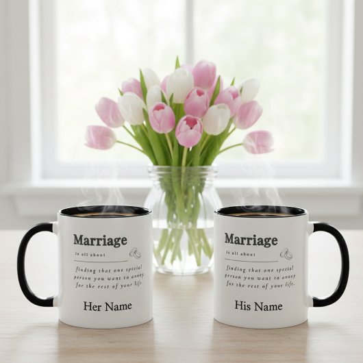 Mug Mariage, Citations Drôle Pour Le Mari Et La Femme 