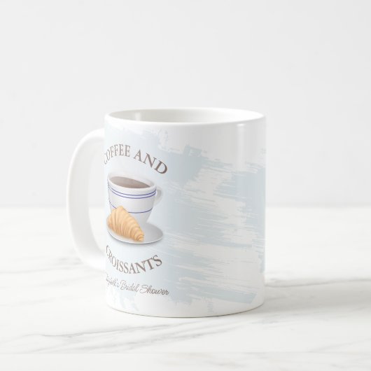 Mug Mariage Coffee et Croissants (Devant gauche)