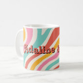 Mug Mariage Coloré Rétro Groovy Années 70 (Devant gauche)