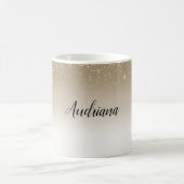 Mug Mariage Crème Doré Pailleté Paillettes (Centre)