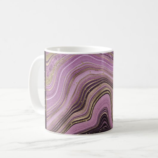 Mug Mariage d'âge Abstrait Hubby Mauve ID827 (Devant gauche)