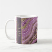 Mug Mariage d'âge Abstrait Wifey Mauve ID827 Café (Gauche)