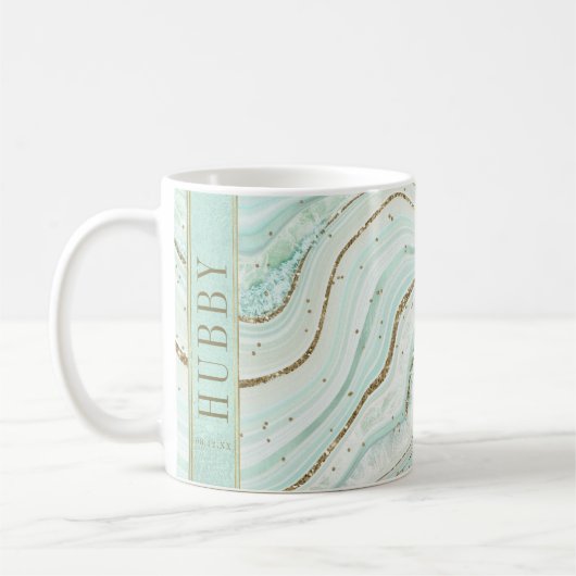 Mug Mariage d'agrégation Abstrait Hubby Mint ID827 (Gauche)