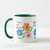 Mug Mariage d'alimentation de fleurs personnalisab (Gauche)