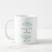 Mug Mariage d'aquarelle de verdure (Gauche)