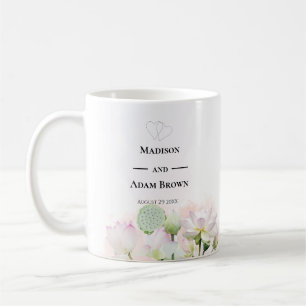 Mug Mariage d'aquarelle pour les lentilles et les lent