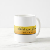 Mug Mariage de bande de tournesol jaune (Devant droit)