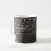 Mug Mariage de bois rustique Bridesmaid (Devant gauche)