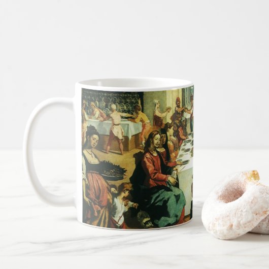 Mug Mariage de Cana par Andrea Boscoli, Art Renaissanc (Avec donut)