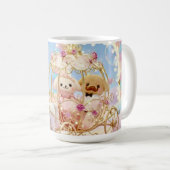 Mug Mariage de chiot mignon Carrosse de conte de fées (Devant droit)