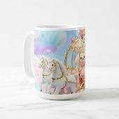 Mug Mariage de chiot mignon Carrosse de conte de fées (Devant gauche)