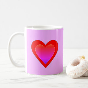 Mug Mariage de coeur Rouge rose violet Valentines Jour