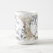 Mug Mariage de couronnes florales en argent chic perso (Centre)