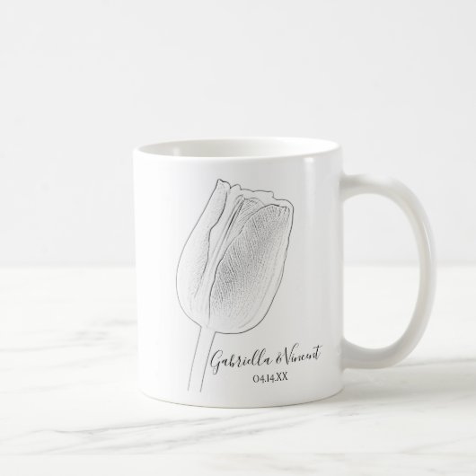 Mug Mariage de croquis de Tulip (Droite)