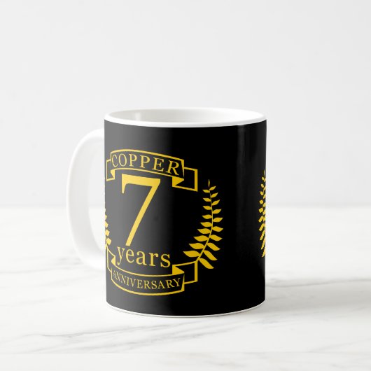 Mug Mariage de cuivre 7 ans (Devant gauche)