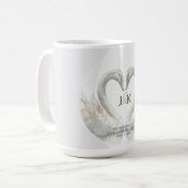 Mug Mariage de cygne personnalisé (Devant gauche)