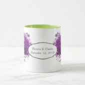 Mug Mariage de feuille de coeur pourpre de forêt (Centre)