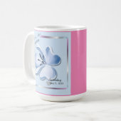 Mug Mariage de fleurs bleu brillant (Devant gauche)