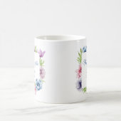Mug Mariage de fleurs d'anémone aquarelle (Centre)